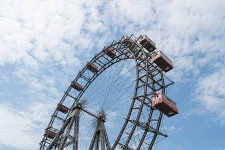 Ferris wheel in the Prater park in Viennaのeditorial素材