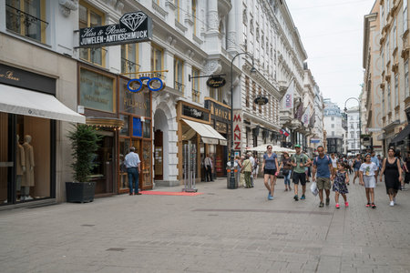 Kohlmarkt street in Viennaのeditorial素材