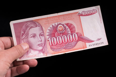 Old Yugoslavian banknoteのeditorial素材