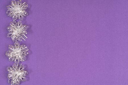 decorative bow on a colored backgroundの写真素材