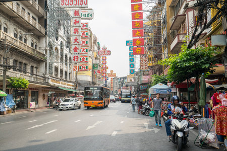 A street in Chinatown - Bangkokのeditorial素材