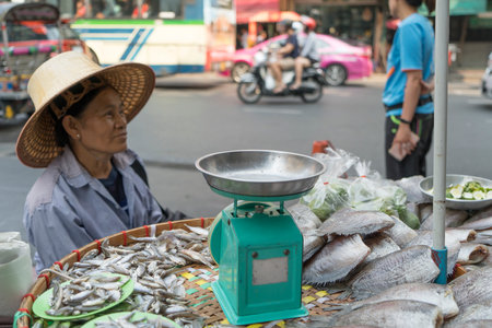 street food vendor in chinatownのeditorial素材