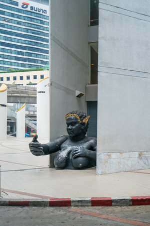 A outdoor statues of Bangkok art and culture center buildingのeditorial素材