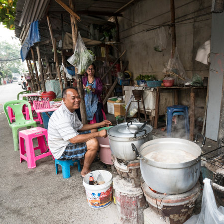 poverty in the suburbs in Bangkok, Thailandのeditorial素材
