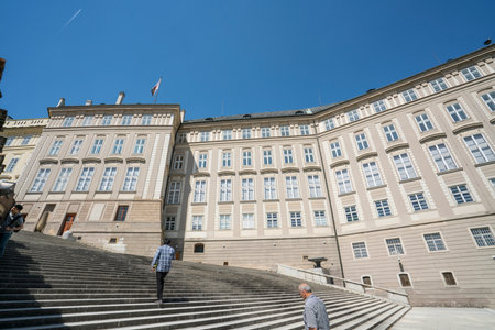 Ramparts gardens from Prague Castle, Czech Republicのeditorial素材