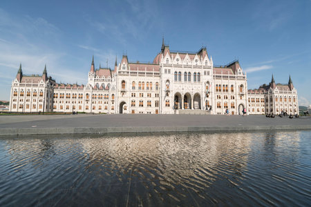 the Hungarian parliament building on Kossuth Square in Budapest, Hungaryのeditorial素材