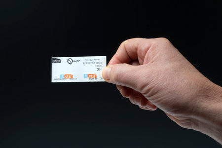 a view of CNCF french train ticket to Charles De Gaulle Airport in Parisのeditorial素材