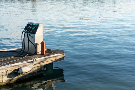 Fuel pump for boats on the dock