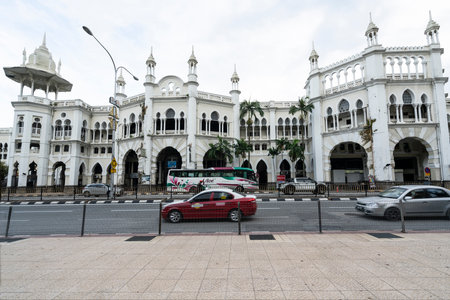 A view of the historic building of Kuala Lumpur Railway Station in Malaysia.のeditorial素材