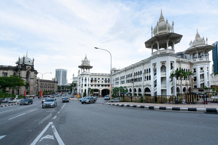 A view of the historic building of Kuala Lumpur Railway Station in Malaysia.のeditorial素材