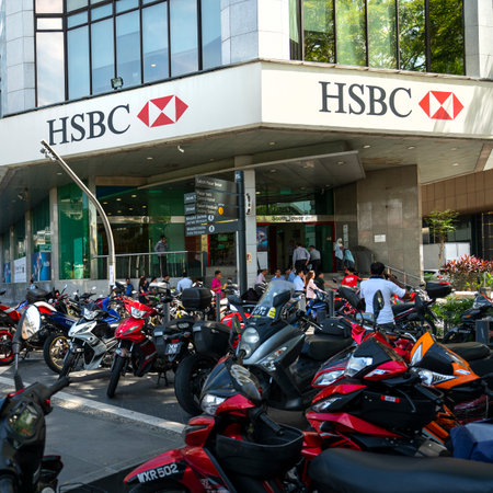 A view of the HSBC Bank headquarters building in Kuala Lumpur, Malaysia