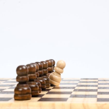 a pawn out of alignment on a chess board