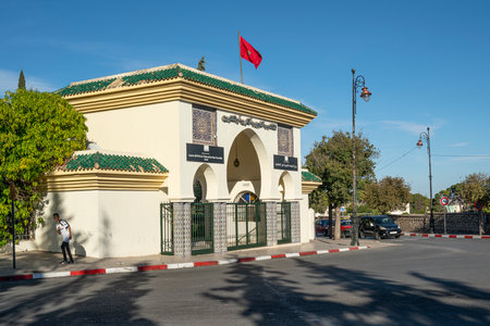 Fez, Morocco. November 9, 2019.  A view of the Regional Academy for Education and Training entry gateのeditorial素材