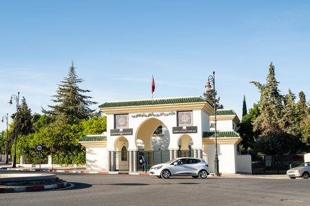 Fez, Morocco. November 9, 2019.  A view of the Regional Academy for Education and Training entry gateのeditorial素材