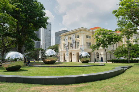 Singapore.  January 2020.  The view of the Asian Civilization Museum buildingのeditorial素材