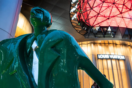 Singapore. January 2020. View of Giorgio Armani store in Orchard Road