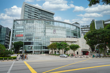 Singapore. January 2020.   The external view of The Cathay shopping mall buildingのeditorial素材