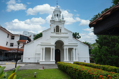 Singapore. January 2020. An external view of the Orchard Road Presbyterian Churchのeditorial素材