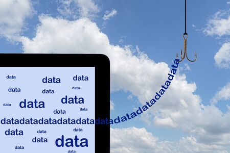 stealing data on a computer via the internetの写真素材