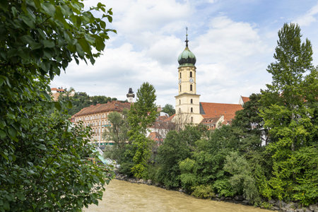 Graz, Austria. August 2020. The panorama of Graz
