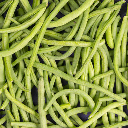 A background of green beans
