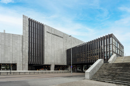 Oslo, Norway. September 2021. exterior view of the Oslo Concert Hall in the city centerのeditorial素材