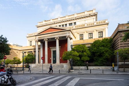 Athens, Greece. November 2021 .exterior view of the old greek parliament house in the city centerのeditorial素材
