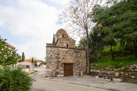 Athens, Greece. November 2021. external view of the Greek Orthodox Church of the Transfiguration in the city centerのeditorial素材
