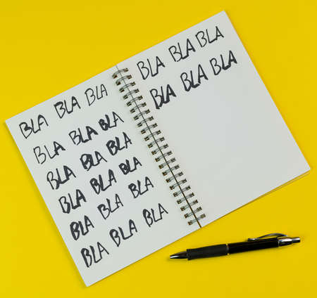 the words written in a notebookの写真素材