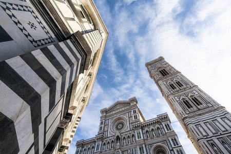 Florence, Italy. January 2022. detail view of the basilica of Santa Maria del Fiore in the city centerのeditorial素材