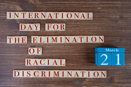 the concept celebrating the International Day for the Elimination of Racial Discriminations the March 21.の写真素材