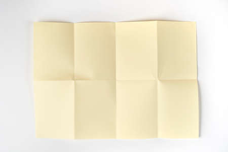 a blank sheet of paper with fold marksの写真素材