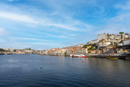Porto, Portugal. March 2022. panoramic view over the Douro river in the city centerのeditorial素材
