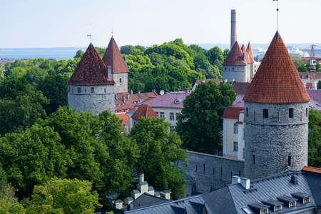 Tallinn, estonia. July 2022. view of the city from the Patkuli rooftop terraceのeditorial素材