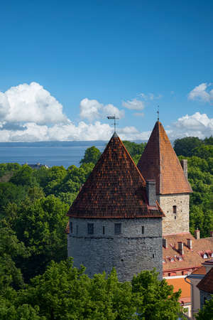 Tallinn, estonia. July 2022. view of the city from the Patkuli rooftop terraceのeditorial素材