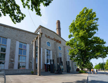 Tallinn, estonia. July 2022. exterior view of the Kultuurikatel Cultural Center building in the city...