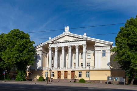 Tallinn, estonia. July 2022. View of the Russian Cultural Center building in the city centerのeditorial素材