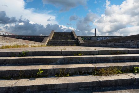 Tallinn, estonia. July 2022. View of Linnahall, a Soviet-era architectural structure built for the XXII Moscow Olympics which at the time was called Palace of Culture and Sports IV Lenin, located near the city's portのeditorial素材