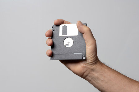 old floppy disk for data storageの写真素材