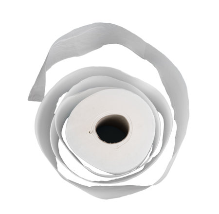 ia roll of toilet paper na transparent backgroundの写真素材