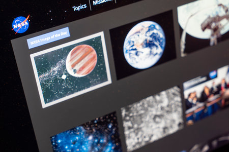 View of NASA, the National Aeronautics and Space Administration web pageのeditorial素材