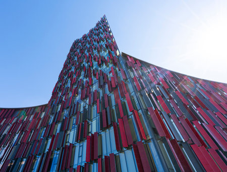 Tirana, Albania. March 2023. view of modern skyscrapers in downtownの写真素材
