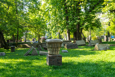 Sofia, Bulgaria. May 2023. The archaeological finds in the garden of the doctors in the city centreのeditorial素材