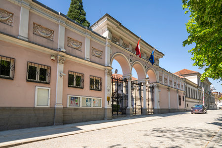 Sofia, Bulgaria. May 2023. External view of the Austrian embassy building in the city centre