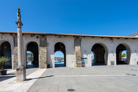 Koper, Slovenia. July 2, 2023. Ancient warehouse of S. Marco salt in the city centerのeditorial素材