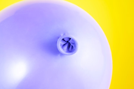 detail of an inflated colored balloonの写真素材