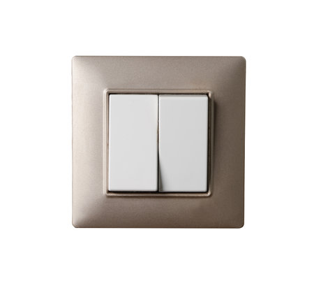 an electrical switch isolated on a transparent surface