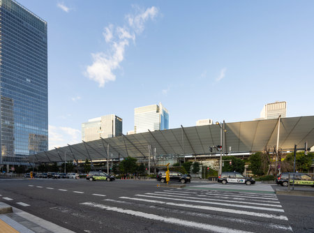 Tokyo, Japan, January 2024. External view of the Tokyo railways station building in the city centerのeditorial素材
