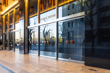 Tokyo, Japan. January 9, 2024. the entrance of the Imperial Theater in the city centerのeditorial素材