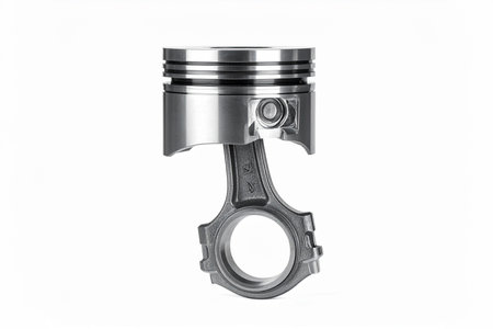 AI generated image. a car piston isolated on a white backgroundの素材